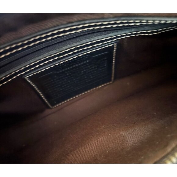Coach Vtg Hamptons Y2K Black Leather Mini Demi Bag 7785, Shoulder Bag / Convert - Picture 8 of 10